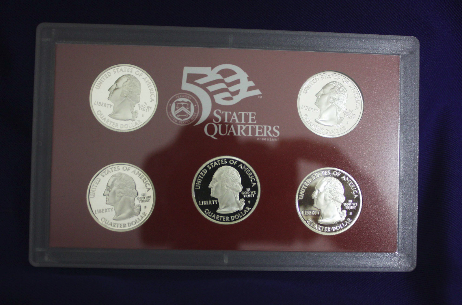 2004 U.S. Made 50 State Quarter SILVER Proof Set. In original GRAY box.