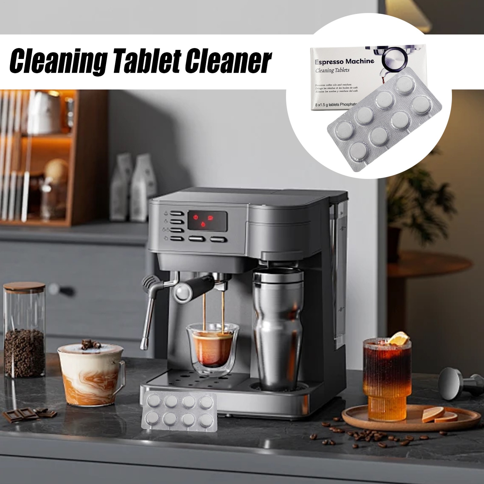 8 Pack Cleaning Tablet Cleaner Residue For BREVILLE Espresso Coffee Machine