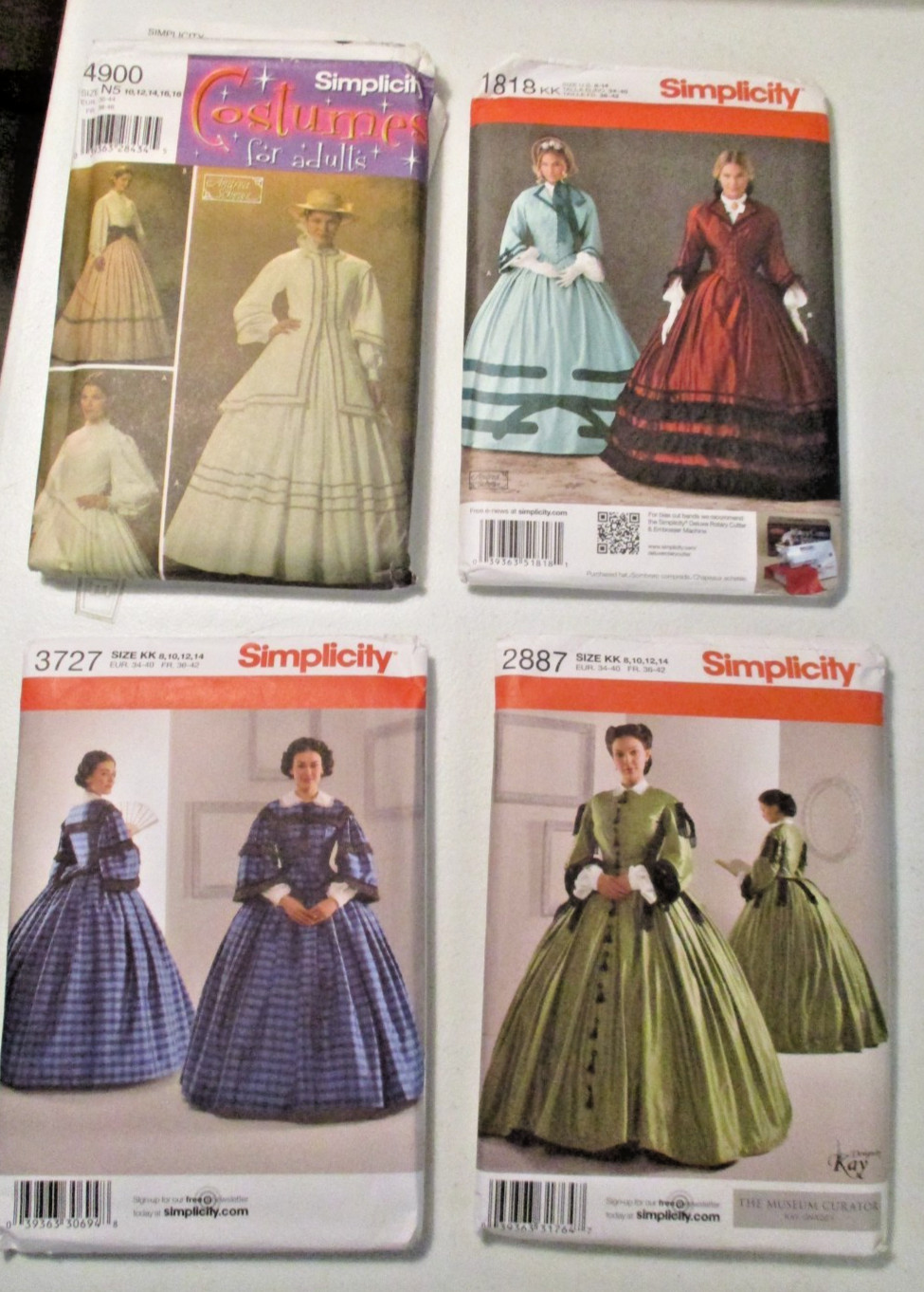 YOU PICK : Simplicity Pattern Civil War Era Dress Misses KK 8-14, N5 10-18 Uncut