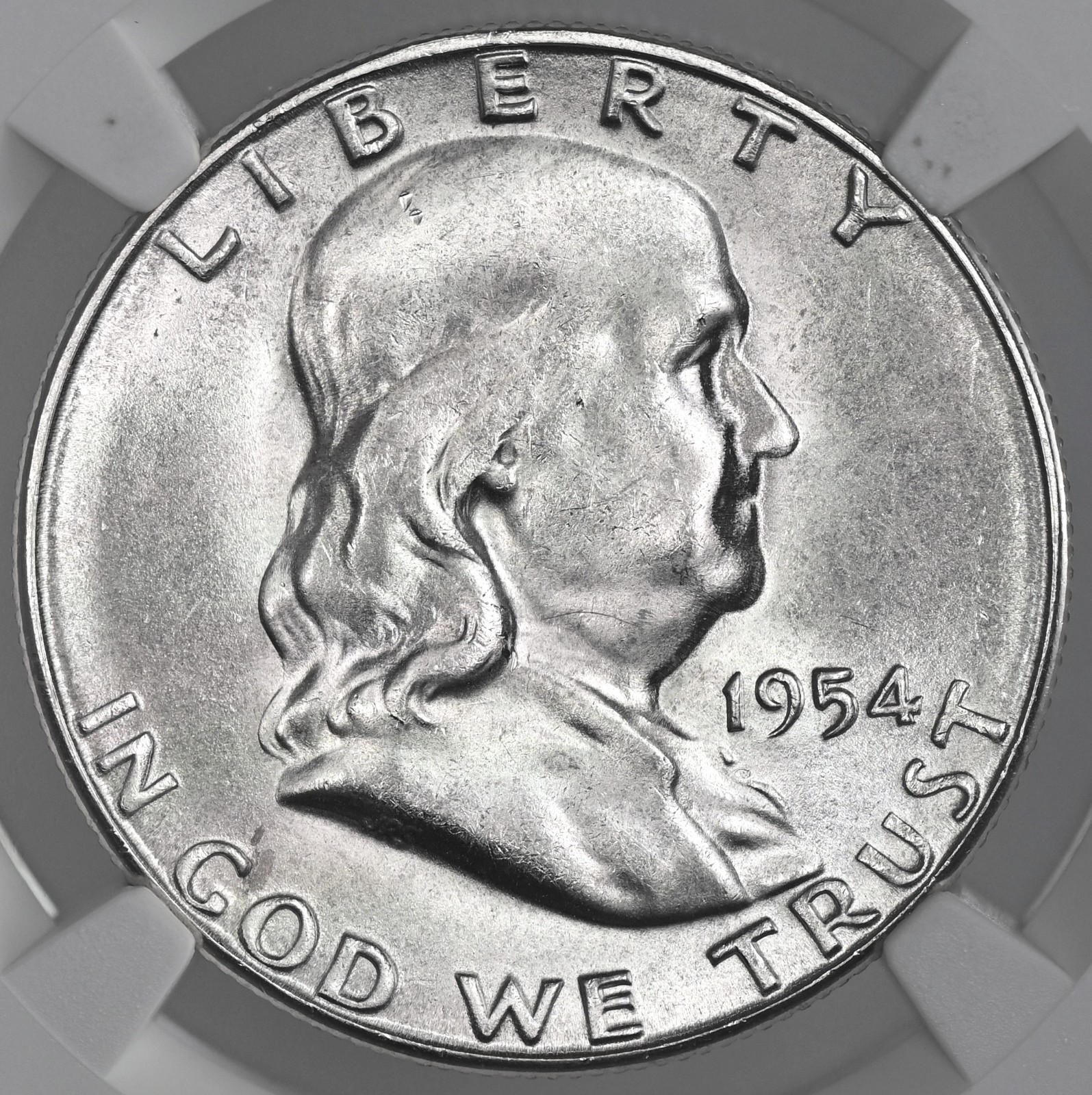 1954-S 50C FRANKLIN SILVER HALF DOLLAR "SAN FRANCISCO" NGC MS64 #8137959-083