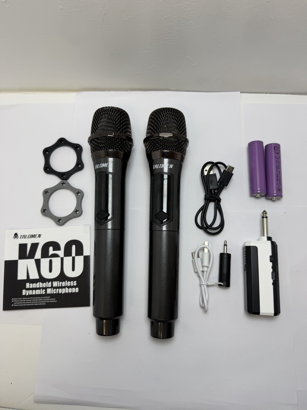 Talomen K60 Wireless Handheld Dynamic Microphone Set Black Dynamic Transducer 2