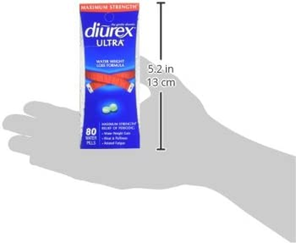 Diurex Ultra Re-Energizing Water Bloat Reliever, 80 Count, Packaging May Vary