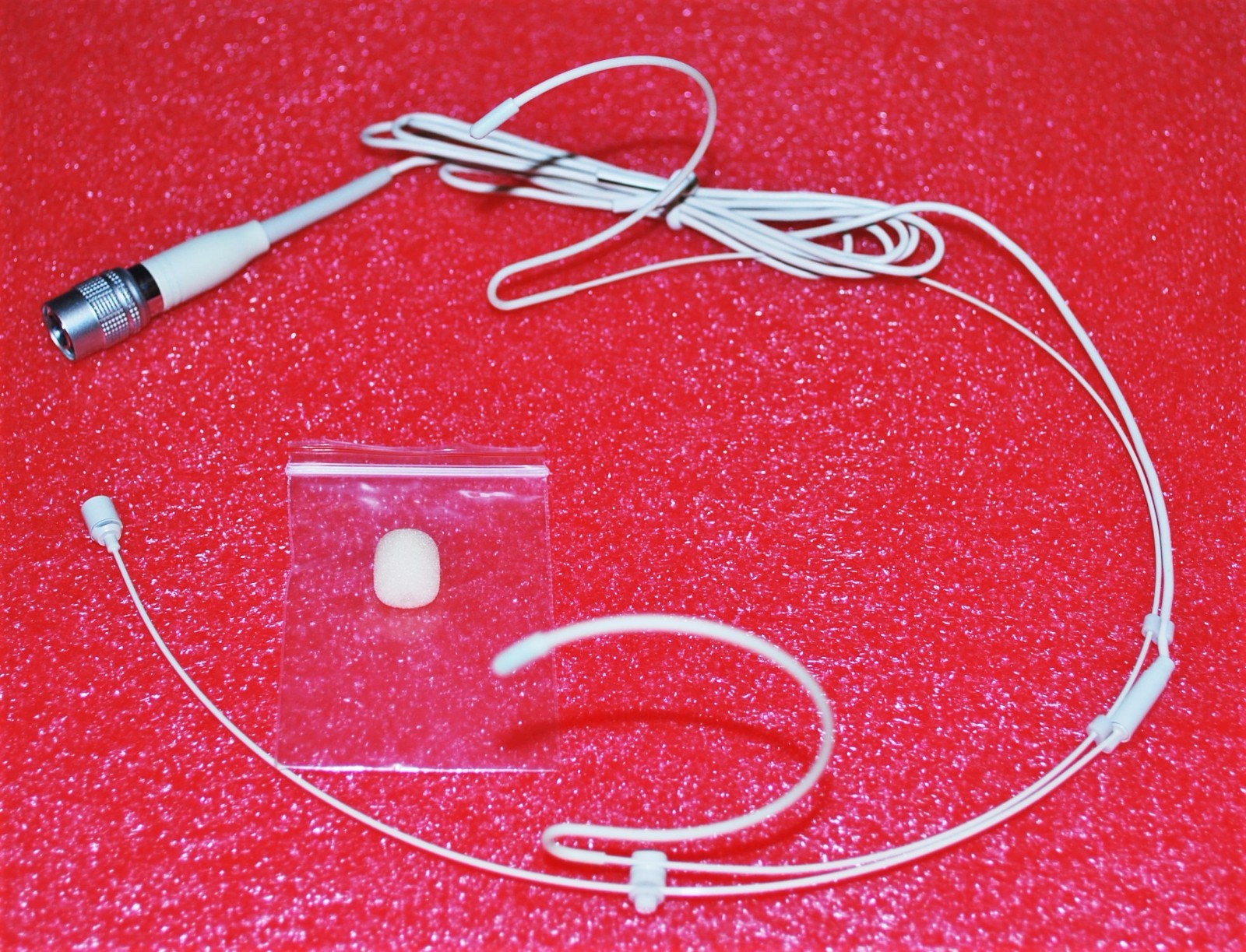 Double Earhook Headset Microphone w/ 4 pin mini XLR for Audio Technica Wireless