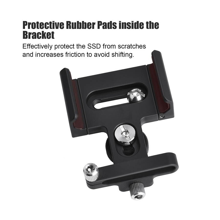 SUNWAYFOTO Mount Bracket Holder for Samsung T5 SSD,Compatible with Camera Cage
