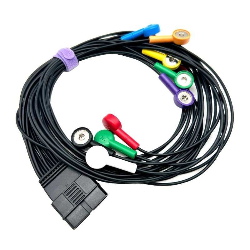 10pin Flat Direct-Connect EKG Cable 10 Leads Snap Compatible Schiller 2.400227