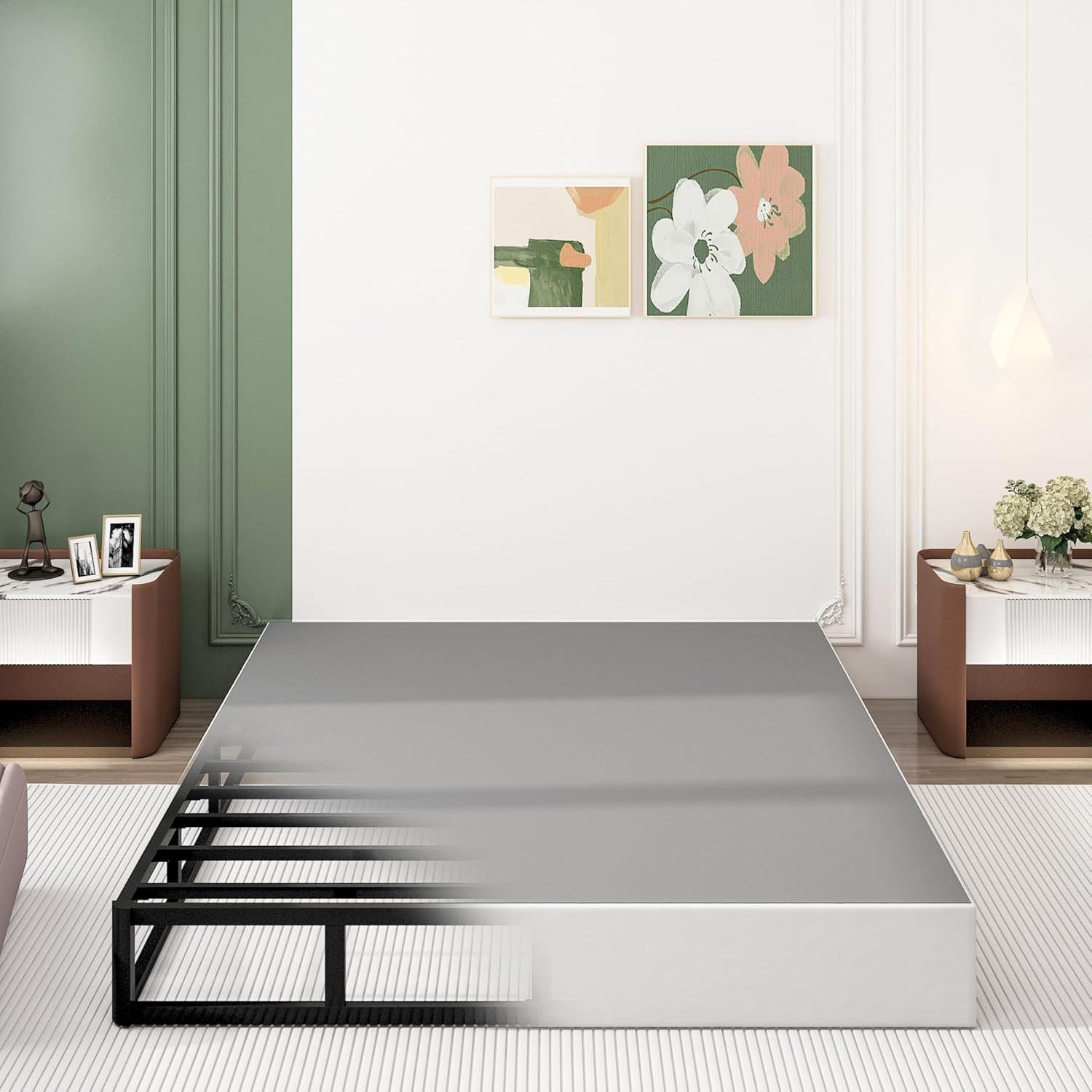 9 Inch Box Spring for Queen Bed, Heavy Duty Metal Mattress Foundation, 3000 Lbs