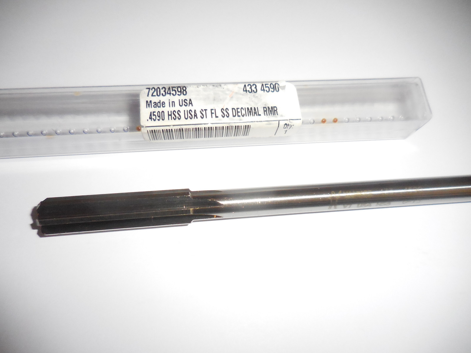 NEW 435 4590 YANKEE .4590" HSS USA  STRAIGHT FLUTE REAMER , FREE SHIPPING!!!