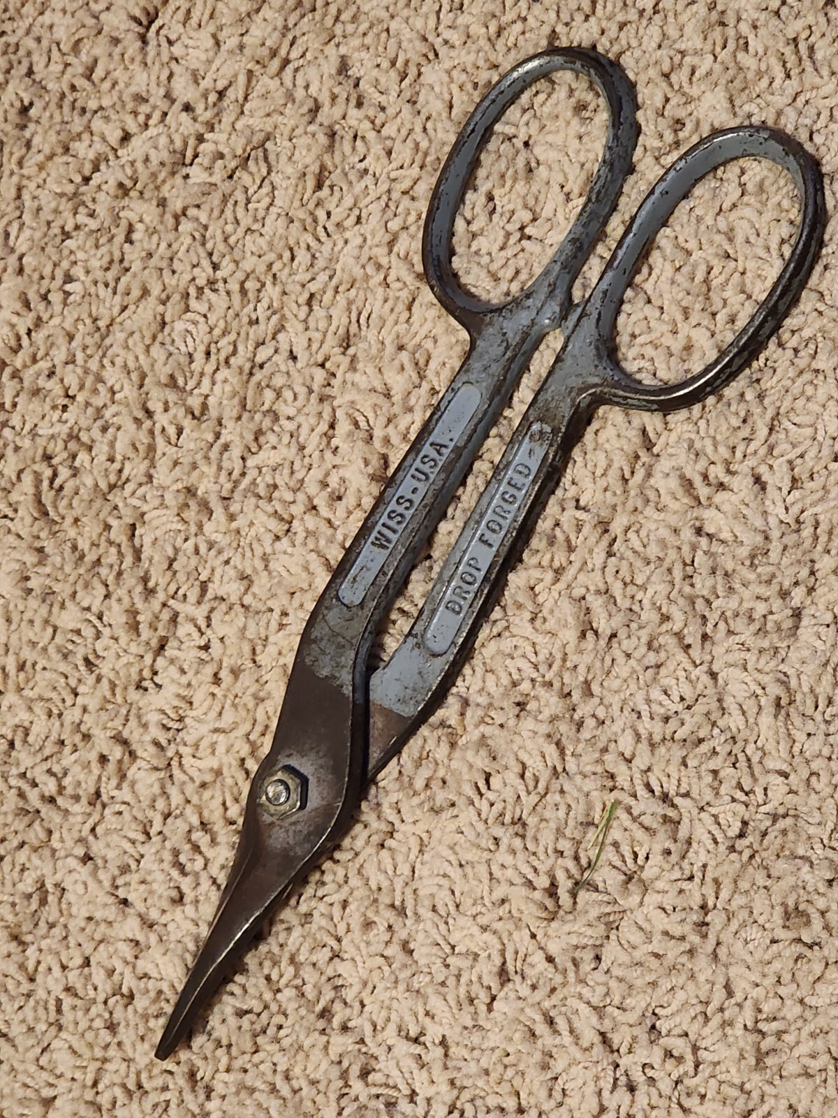 Vintage WISS V-10 Forged Steel Tin Snips Metal Shears USA