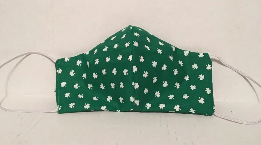 Face Mask Washable Breathable Green Shamrock