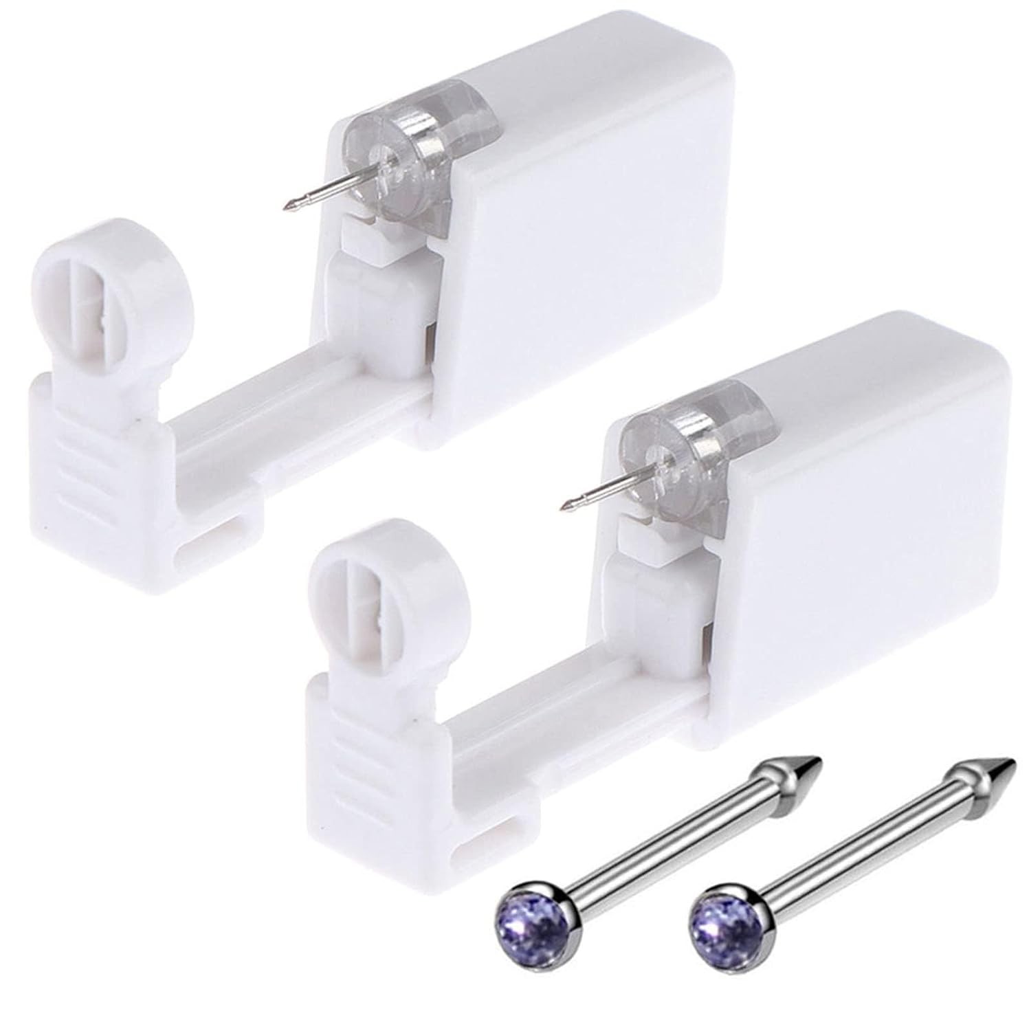 Nose Piercing Gun Kit 2 Pack Self Piercing Disposable Purple