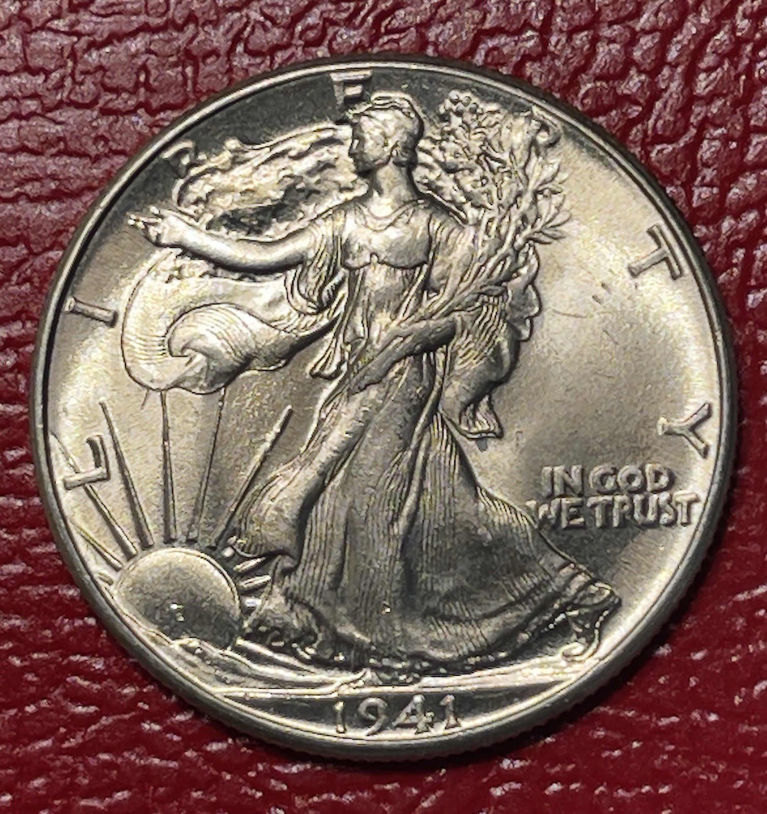 1941 P Walking Liberty Silver Half Dollar, Choice to Gem Uncirculated.