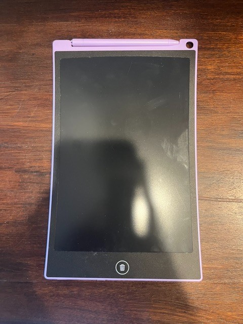 reusable sketch pad, purple, used