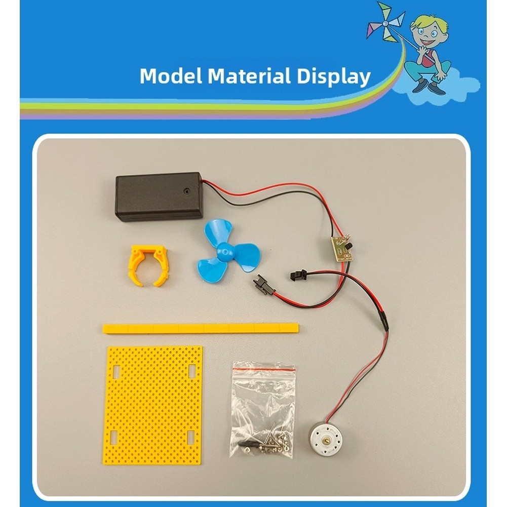 Physics Learning Kit Solar Powered Light Controlled Fan Model ABS Blue