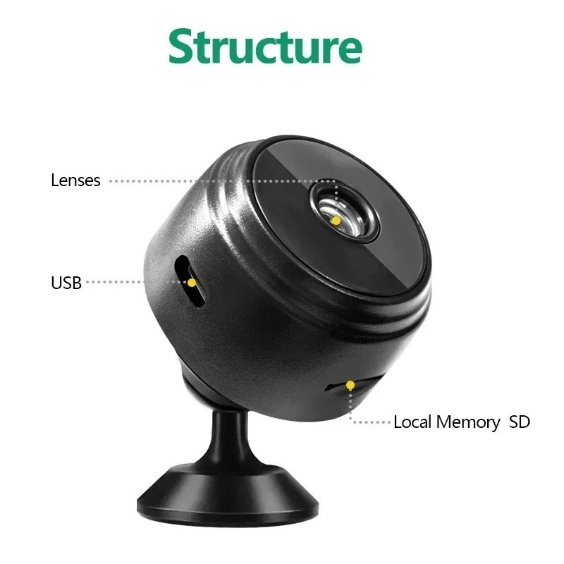 Mini Wireless Record Camera WiFi IP Home Security DVR Night Vision HD USB 1080P