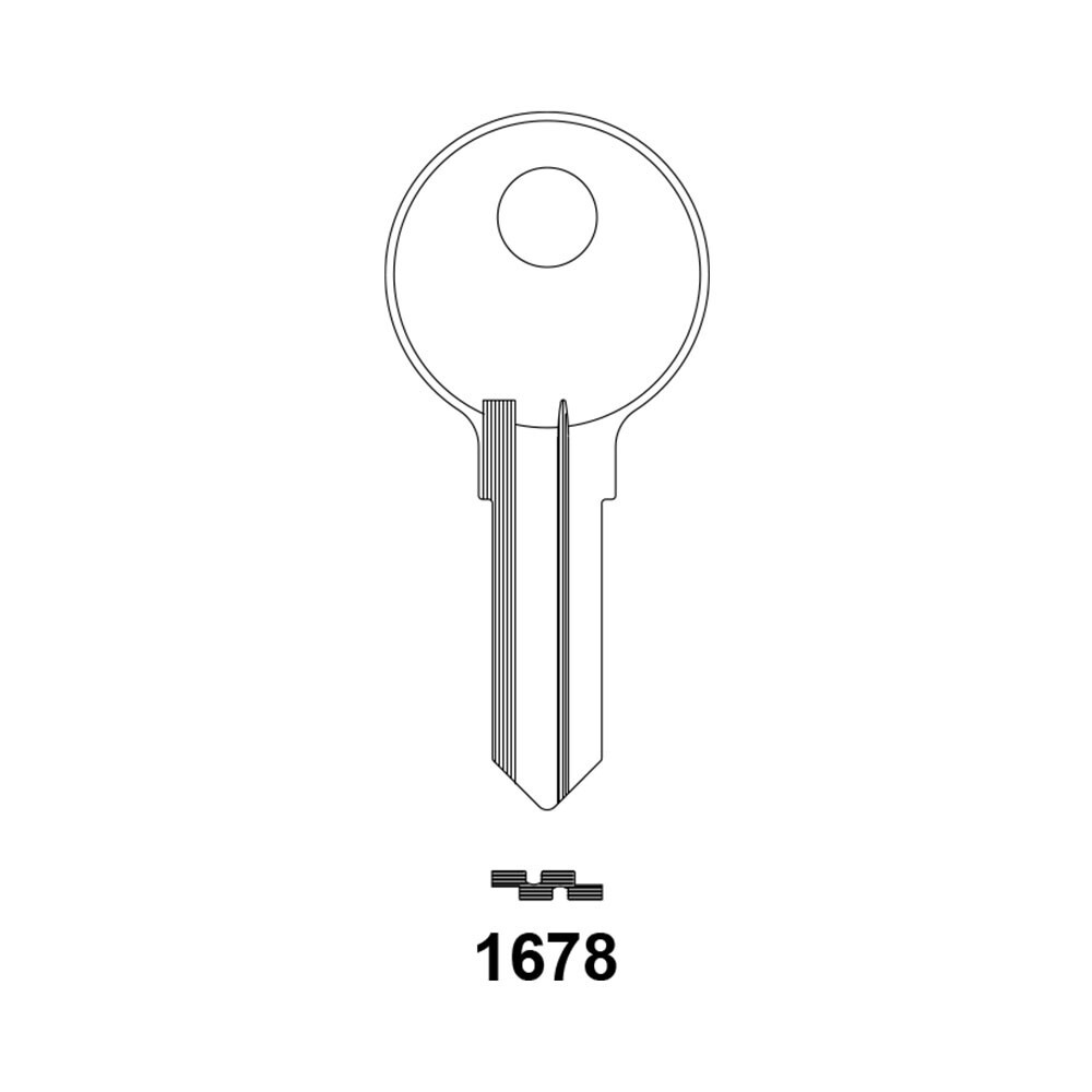 1678 Key Blank – Nickel
