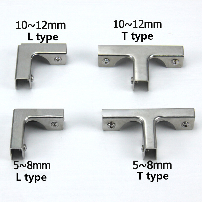 L/T Type Right Angle Fixe Clip Connecting Piece Fish Tank Glass Fixed For 5-12mm