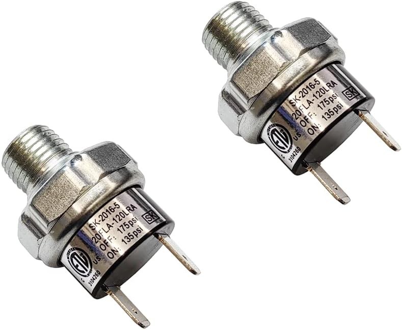Versatile Tank-Mounted Air Pressure Switch 135-175 PSI for Dual Voltage Systems