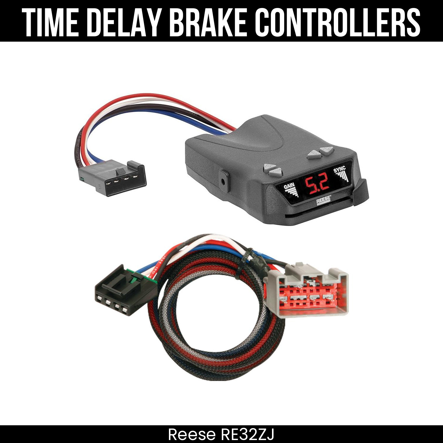 Reese Brakeman IV Brake Control + Plug Adapter For 17-25 F350 450 550 Super Duty