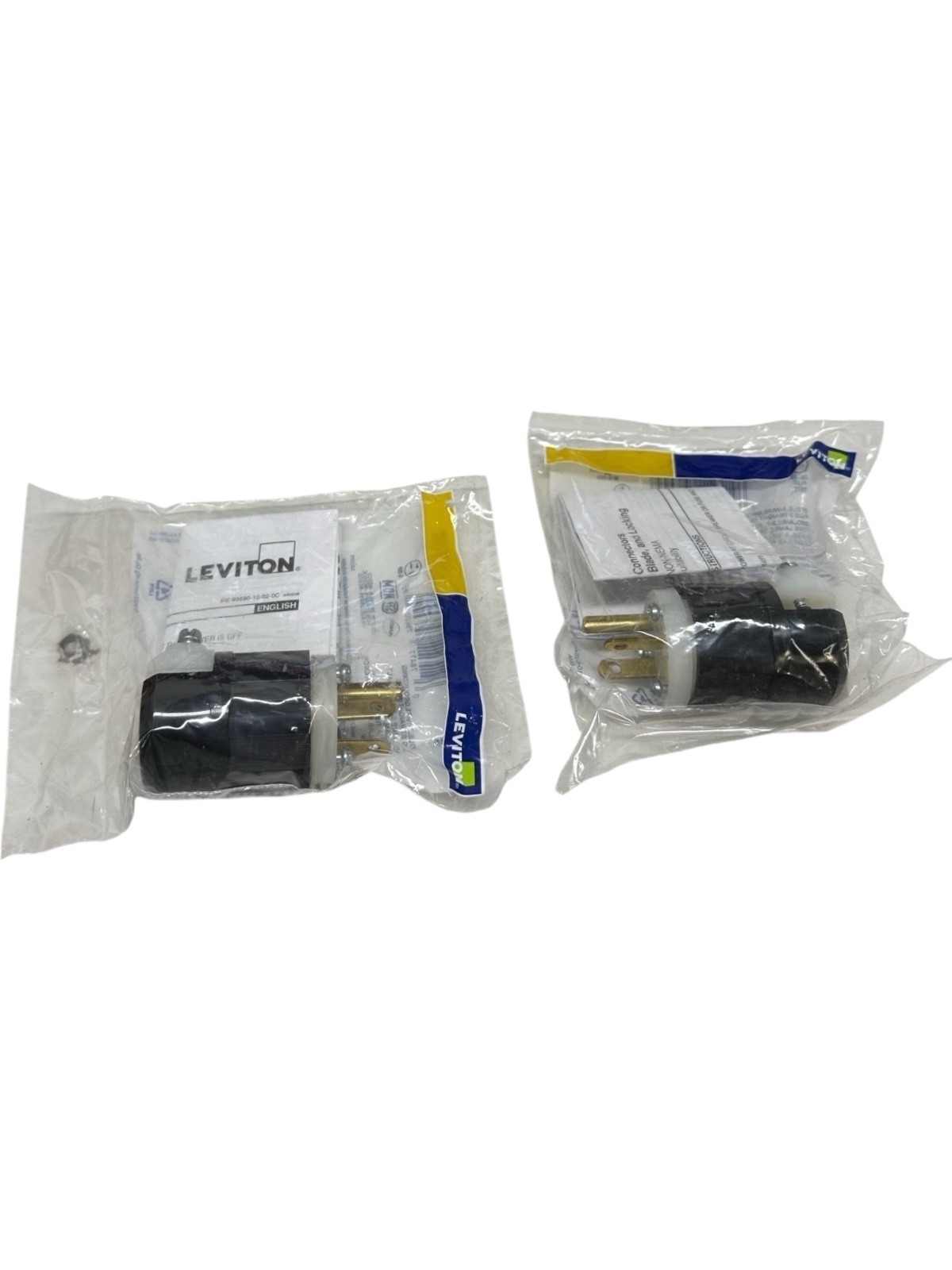New Leviton 5466-C, 2-Pole Straight Blade Plug (LOT OF 2)🔥Fast Shipping🔥