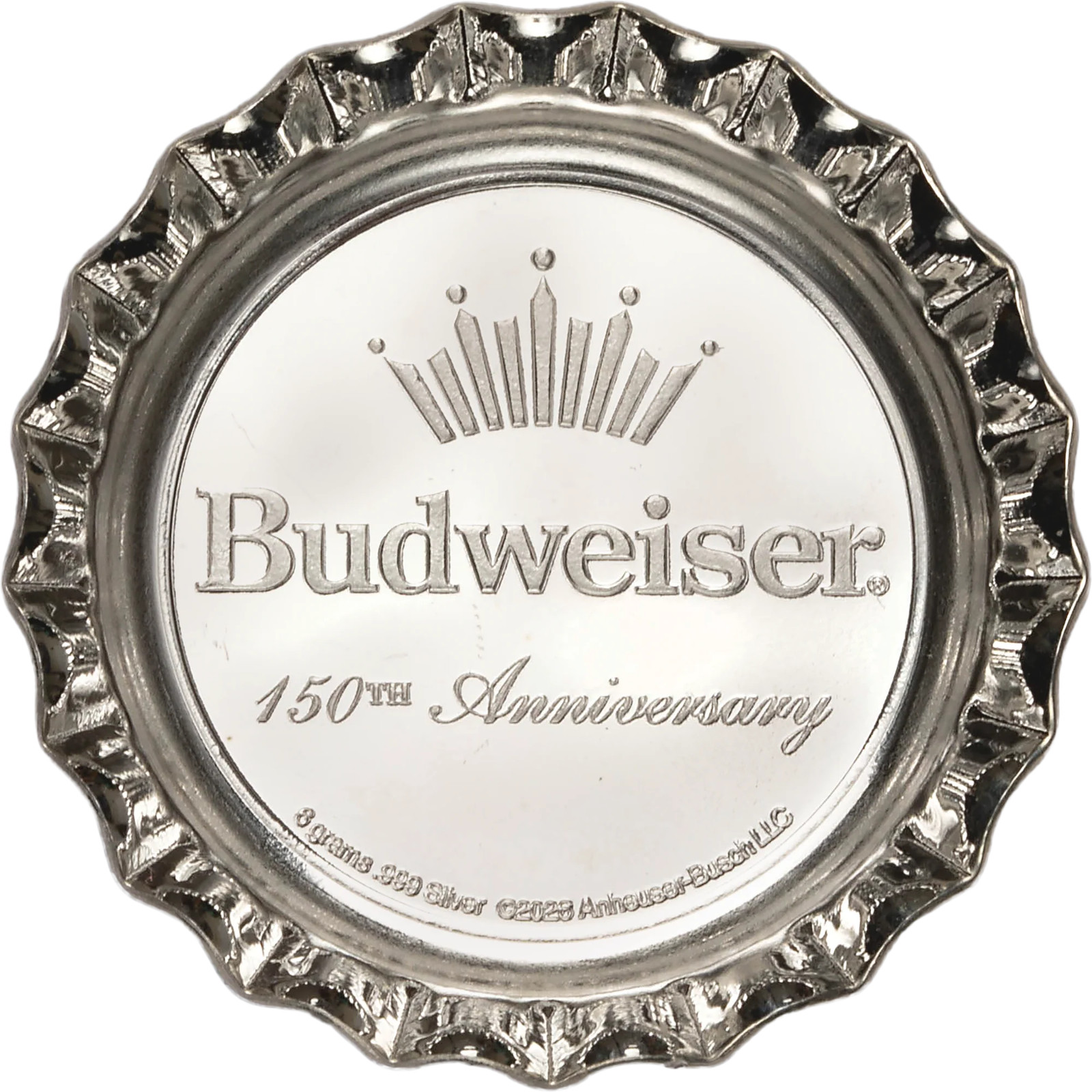 Budweiser Silver Bottle Cap - Holiday Clydesdales