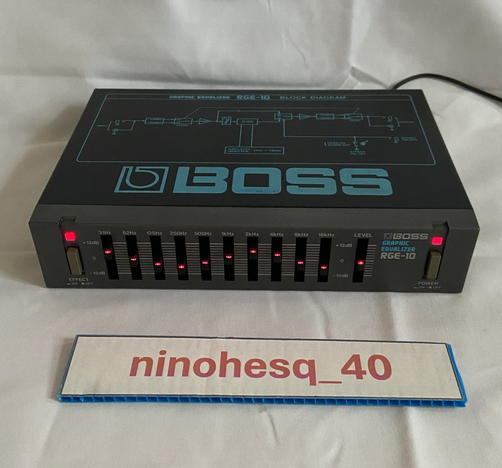 BOSS RGE-10 Graphic Equalizer Micro Rack Guitar Effects Used Good Condition