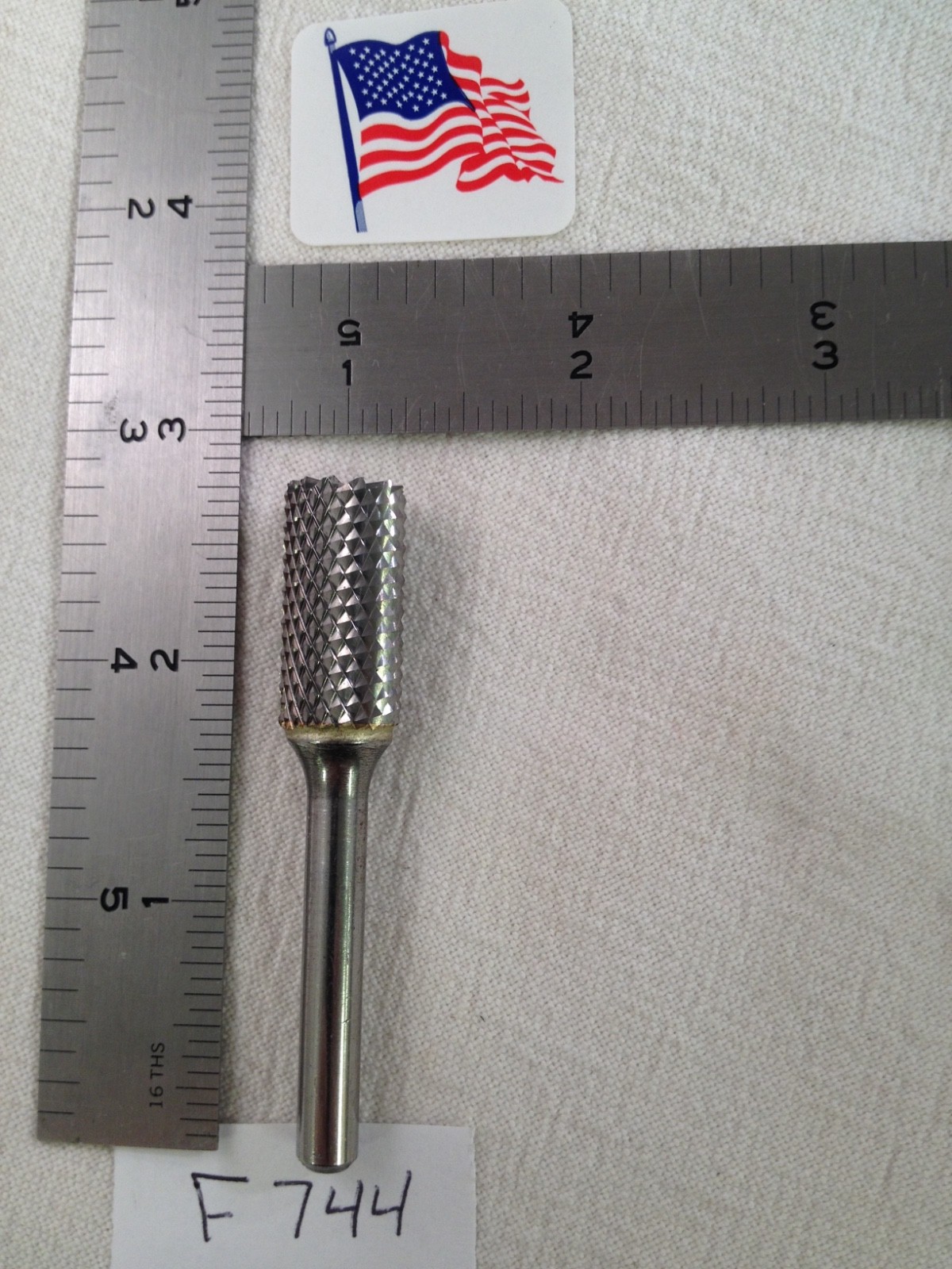 1 NEW FALCON / SGS 1/4" SHANK CARBIDE BURR SB-5 DIAMOND CUT END CUT (F744)