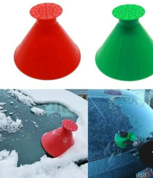 US Car Windshield Magic Ice Scraper Tool Cone Shaped Outdoor Funnel Remover Snow