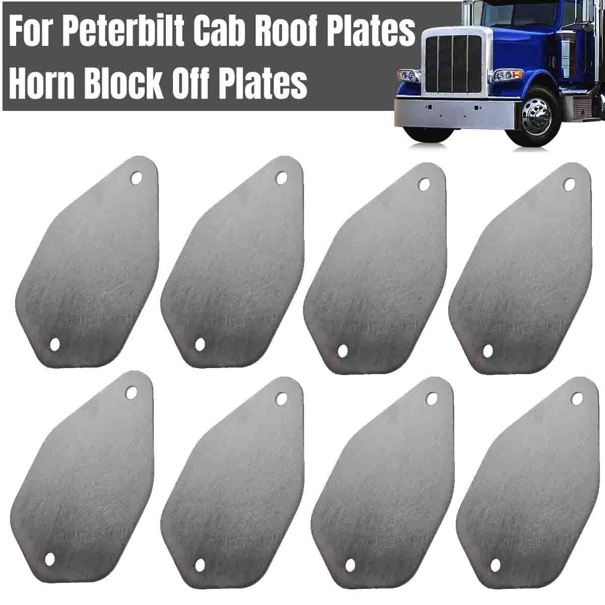 8PCS For Peterbilt 379 389 387 378 377 375 Cab Roof Plates Horn Block Off Plates