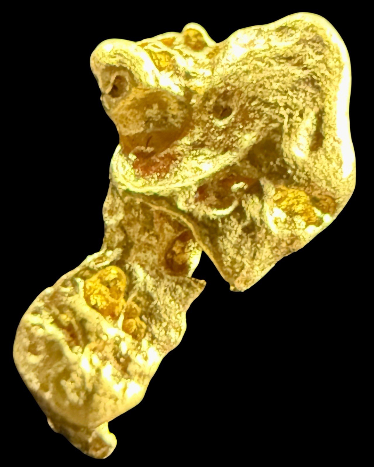 .878 GRAMS AUSTRALIAN NATURAL PURE GOLD NUGGET GENUINE (94-98% PURE) #AUSSIE405