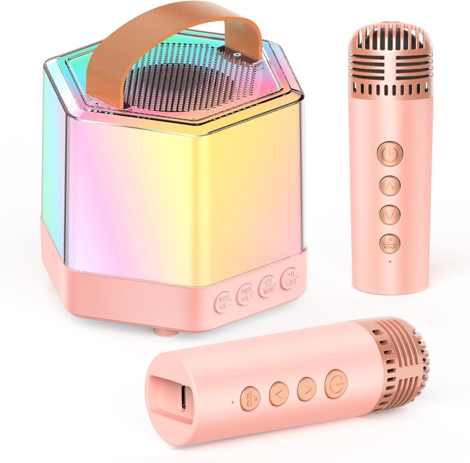 Mini Karaoke Machine for Kids - Portable Bluetooth Karaoke Speaker with 2...