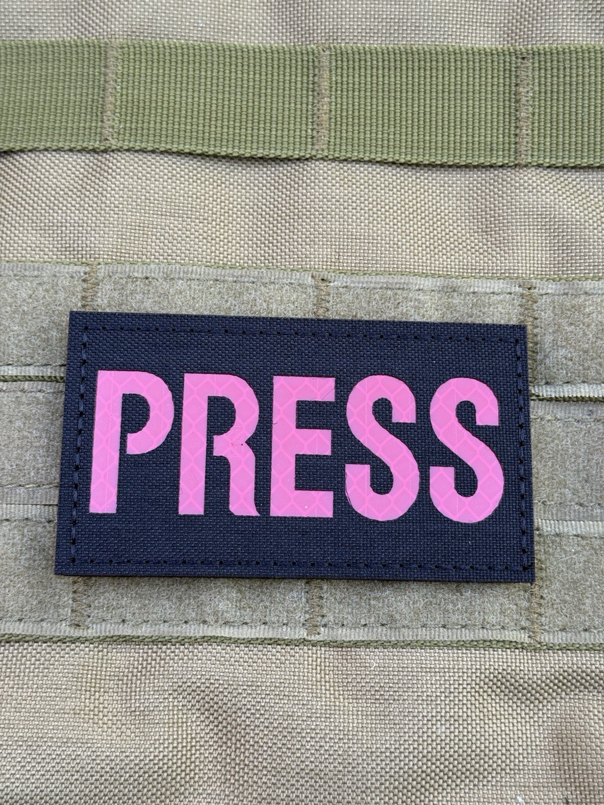 Press Reflective Solas USCG Tactical Duty Patch Hook Loop Backing Red