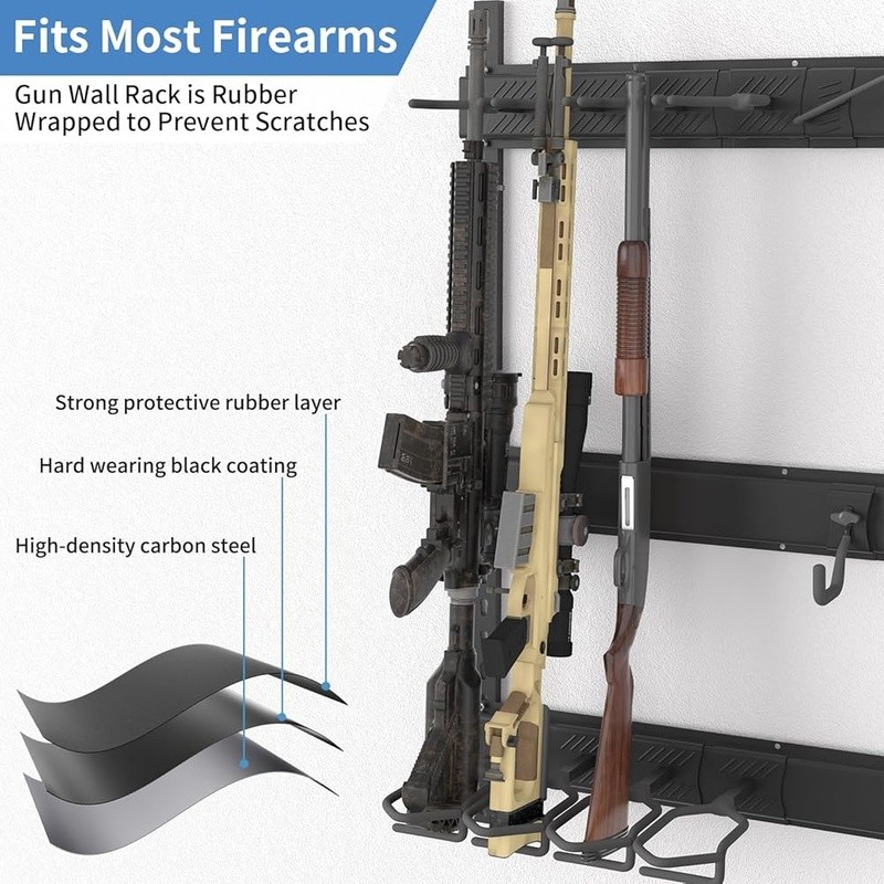 Adjustable Gun Wall Mount Rifles Handguns Tactical Gear & Accessories Storage US