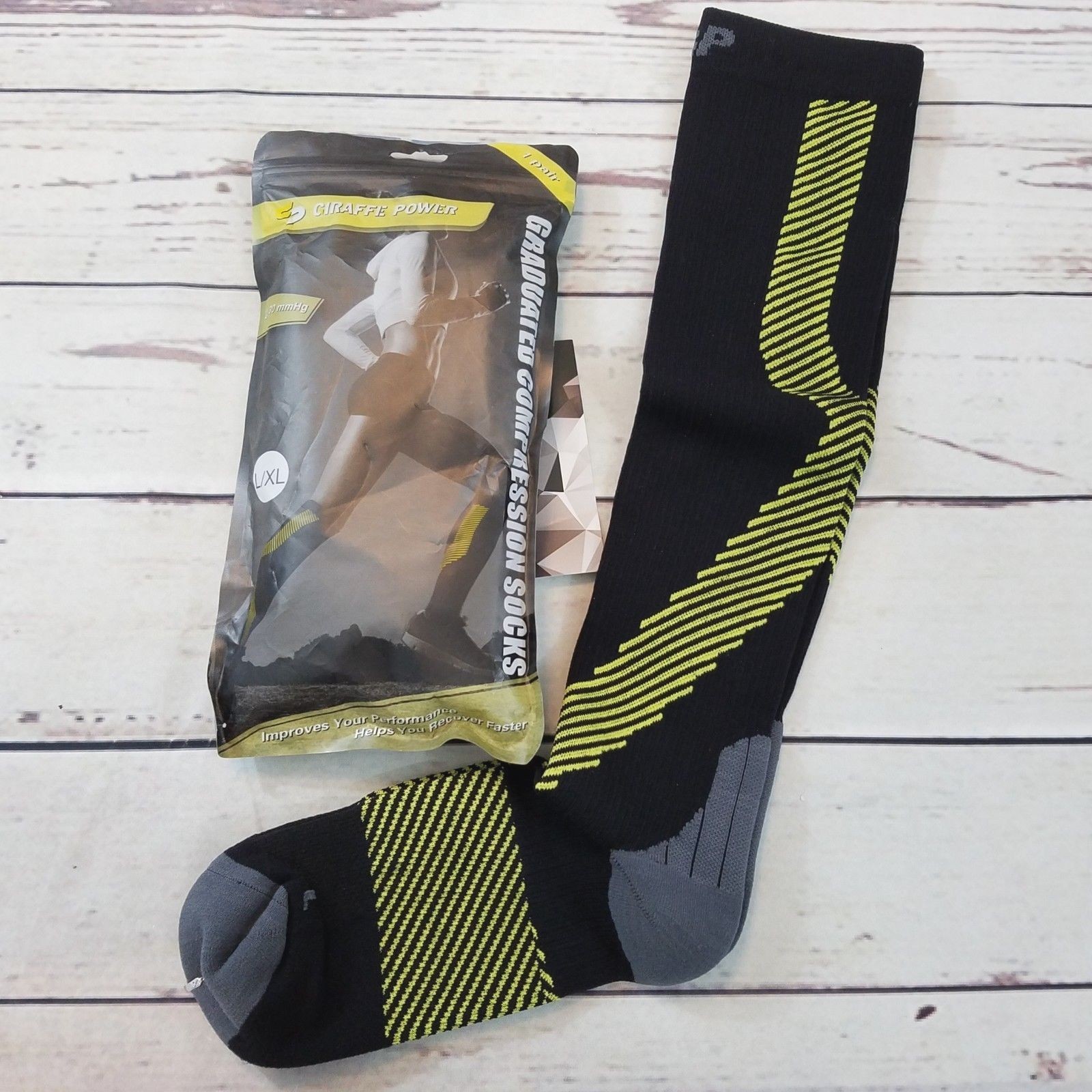 Giraffe Power Graduated Compression Socks Size L/XL 1 pair