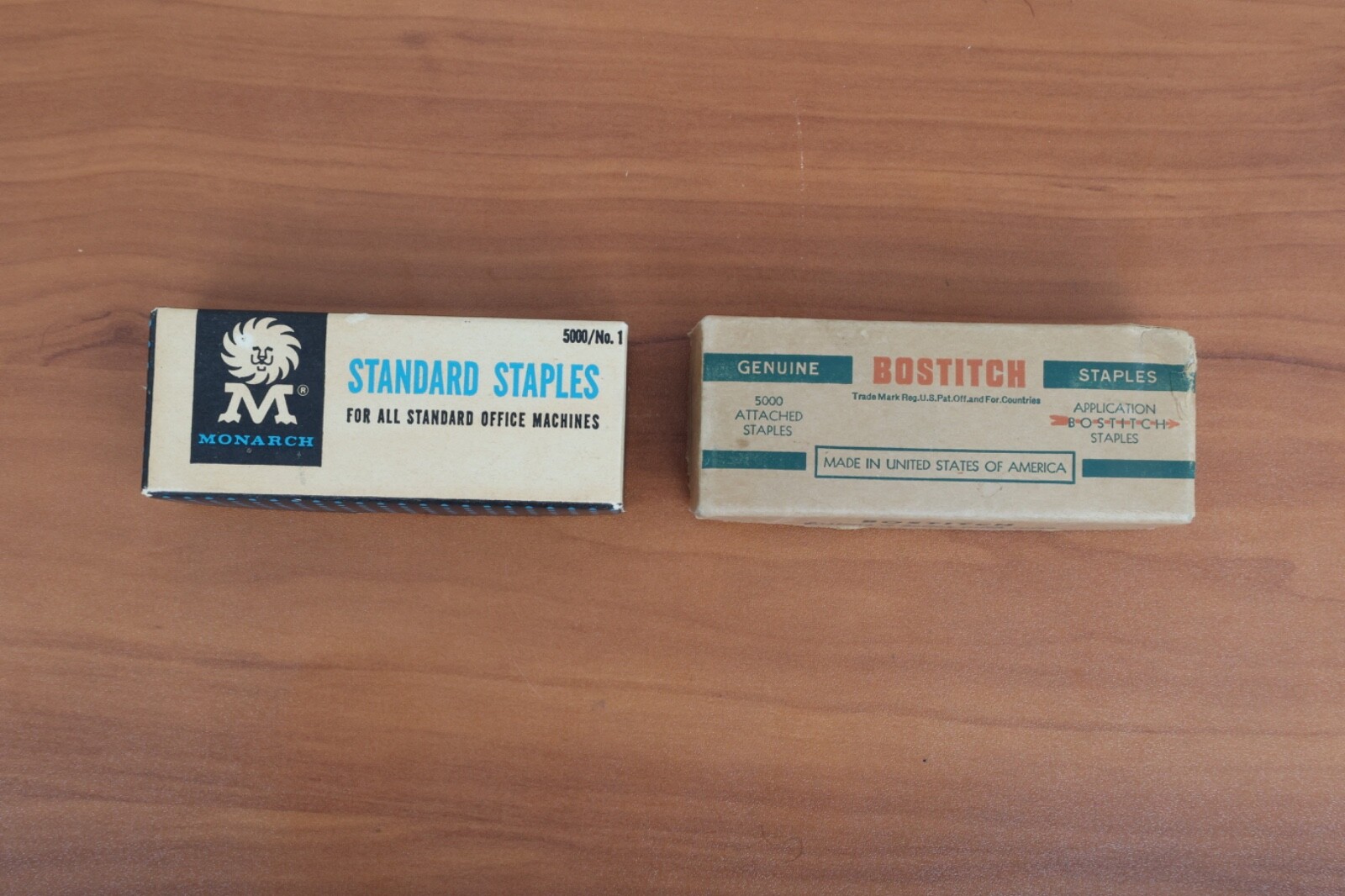 Vintage Stationary Bostitch and Monarch Staples Lot of 2 1 Full and 1 Semi-Full