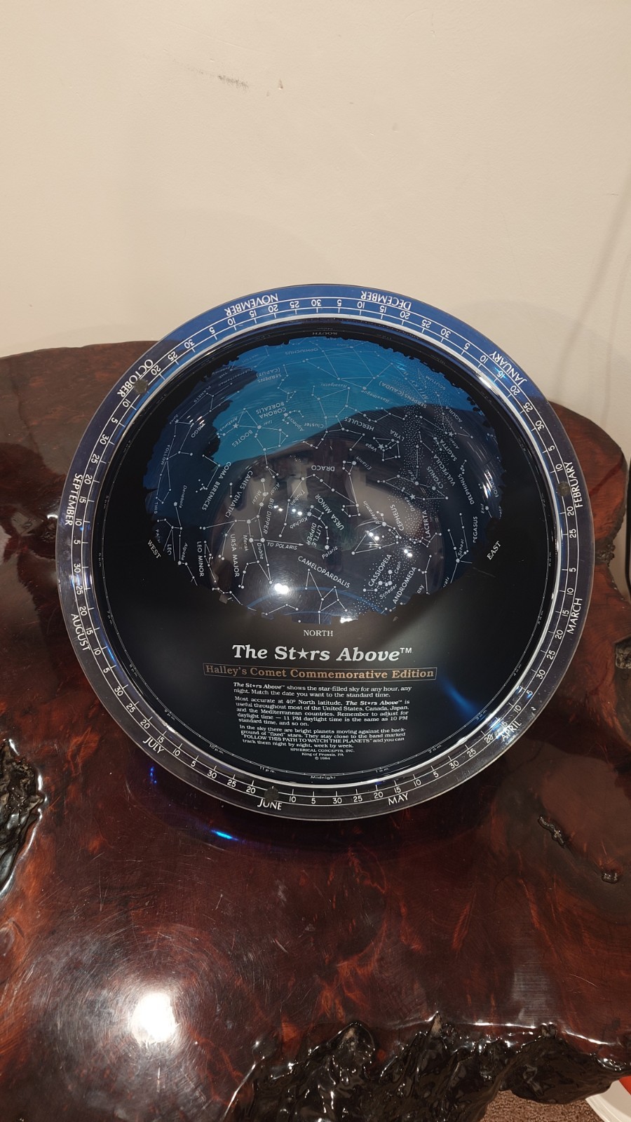 The Stars Above Hailey's Comet Edition Spherical Concepts Star Finding Bowl 1984