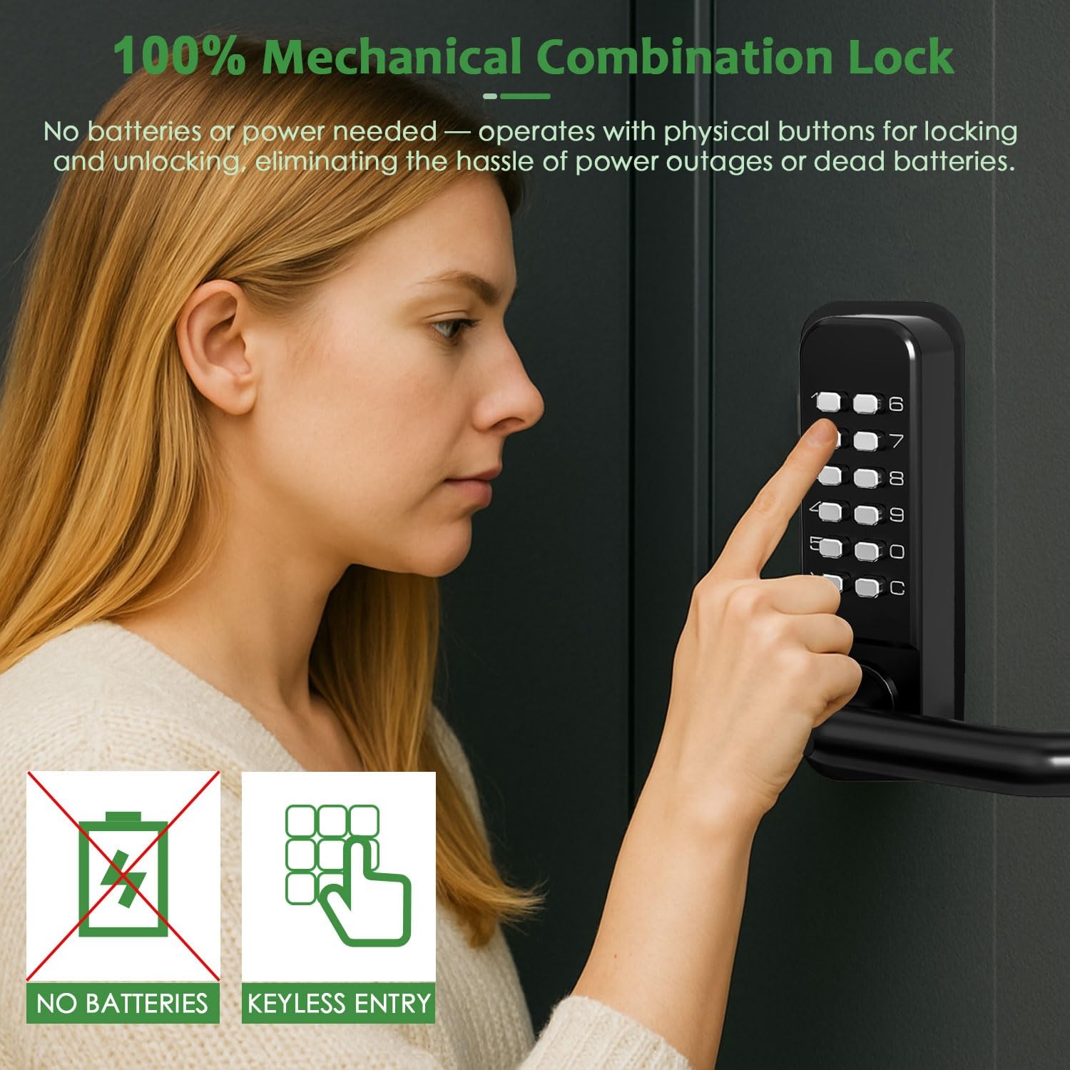 Bh Railing High-Security 12 Digit Keypad Mechanical - Mechanical