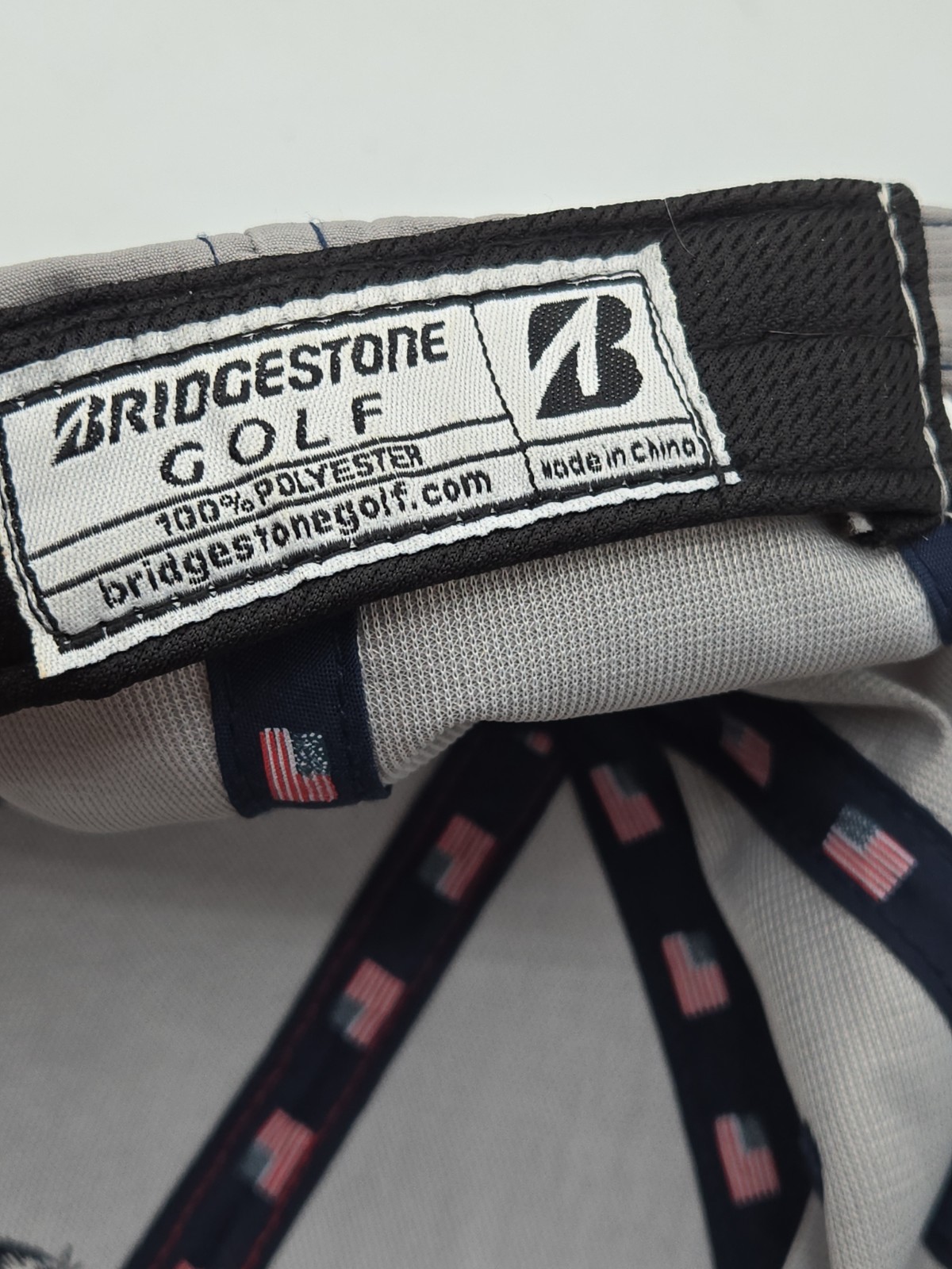 Bridgestone American Flag Red Strapback Golf Cap