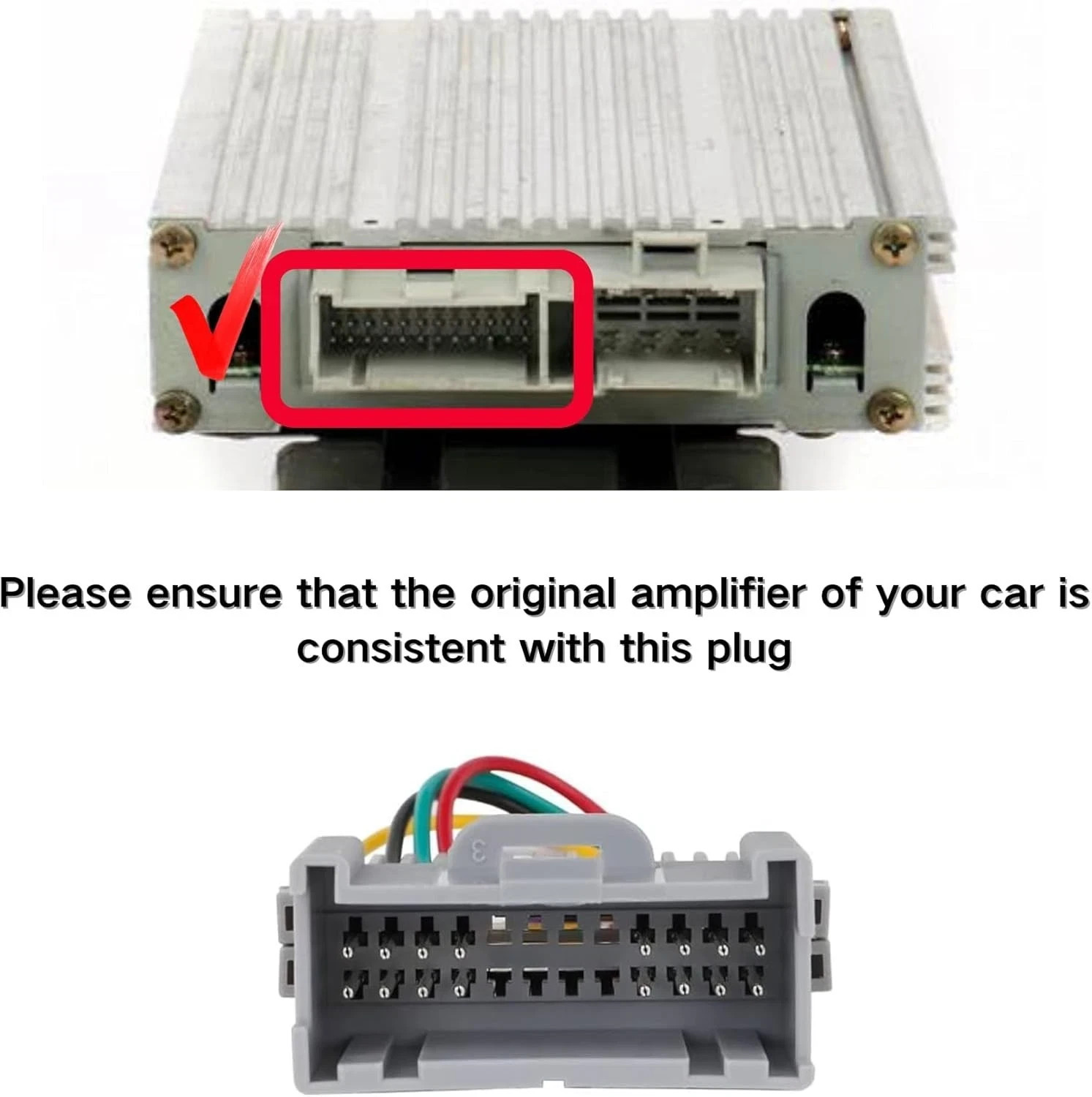 Factory Amplifier Bypass Wire Adapter for Select 2000-2001 Chevy Monte Carlo ...