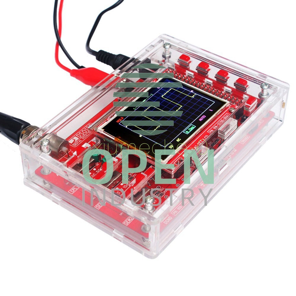 1X DSO138 2.4" TFT Digital Oscilloscope Acrylic Case DIY Kit SMD Soldered New