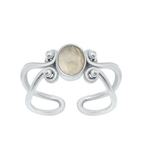 Moonstone onyx sterling silver toe rings