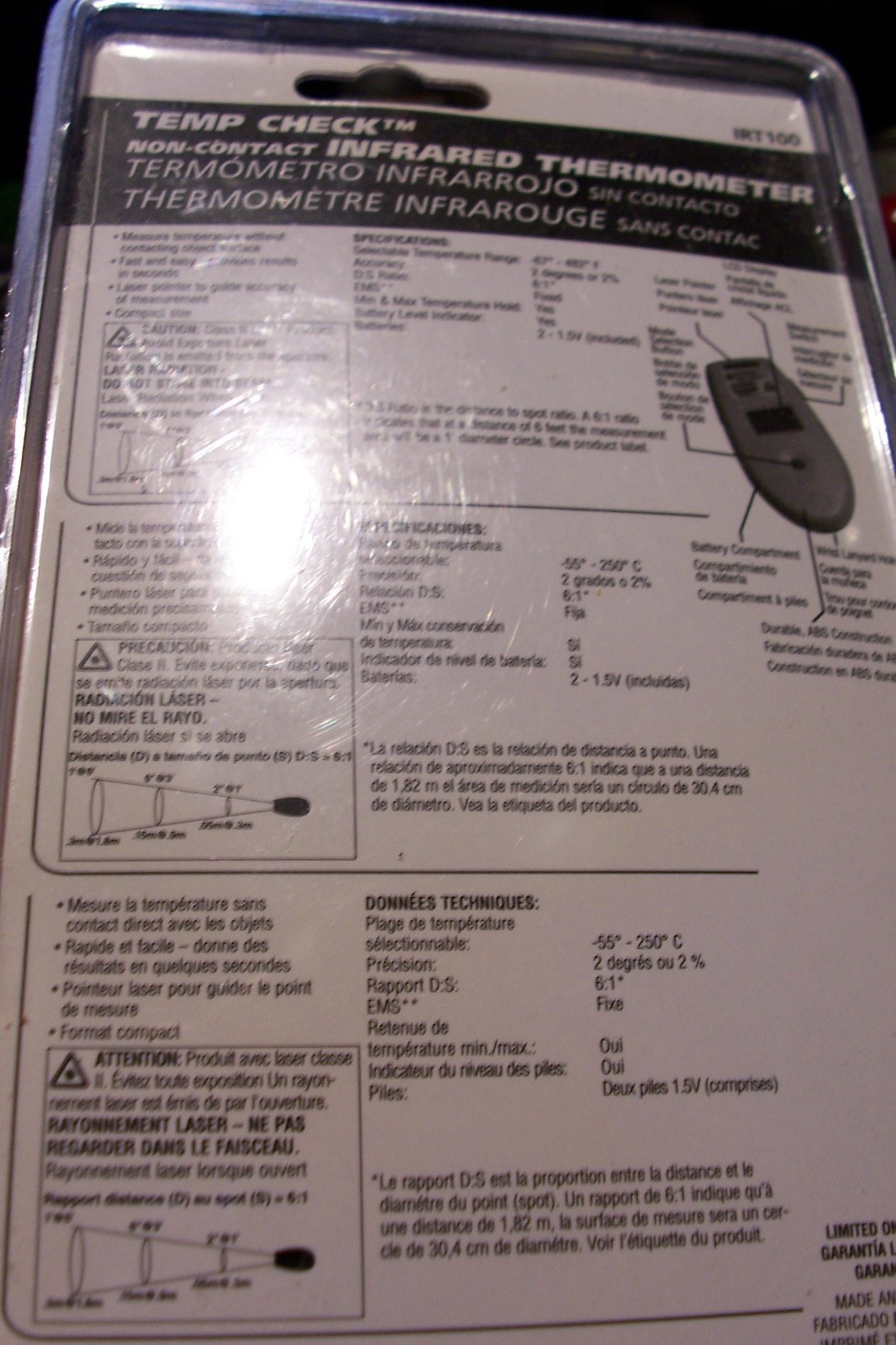 SPERRY INSTRUMENTS IRT-100 TEMP CHECK INFRARED THERMOMETER