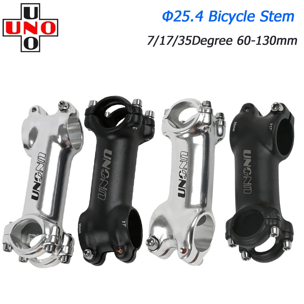 UNO Bike Stem 25.4mm 7/17/35° 60-130mm MTB Road Kalloy Alloy Black