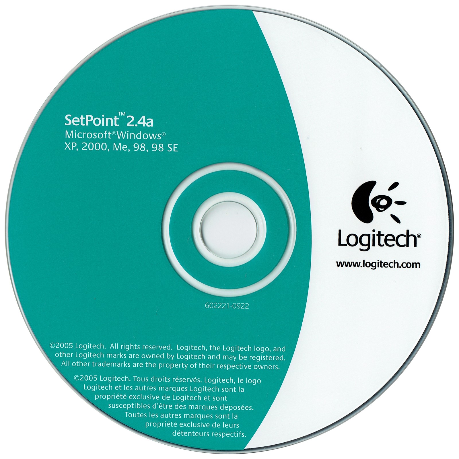 Logitech SetPoint 2.4a Mouse/Keyboard Configuration Software CD Windows (2006)
