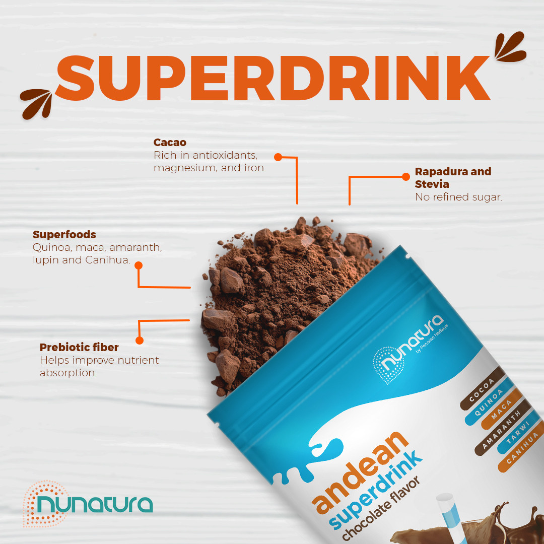 CHOCOLATE - 100% Plant Based - anti-inflammatory powder - organic superfood