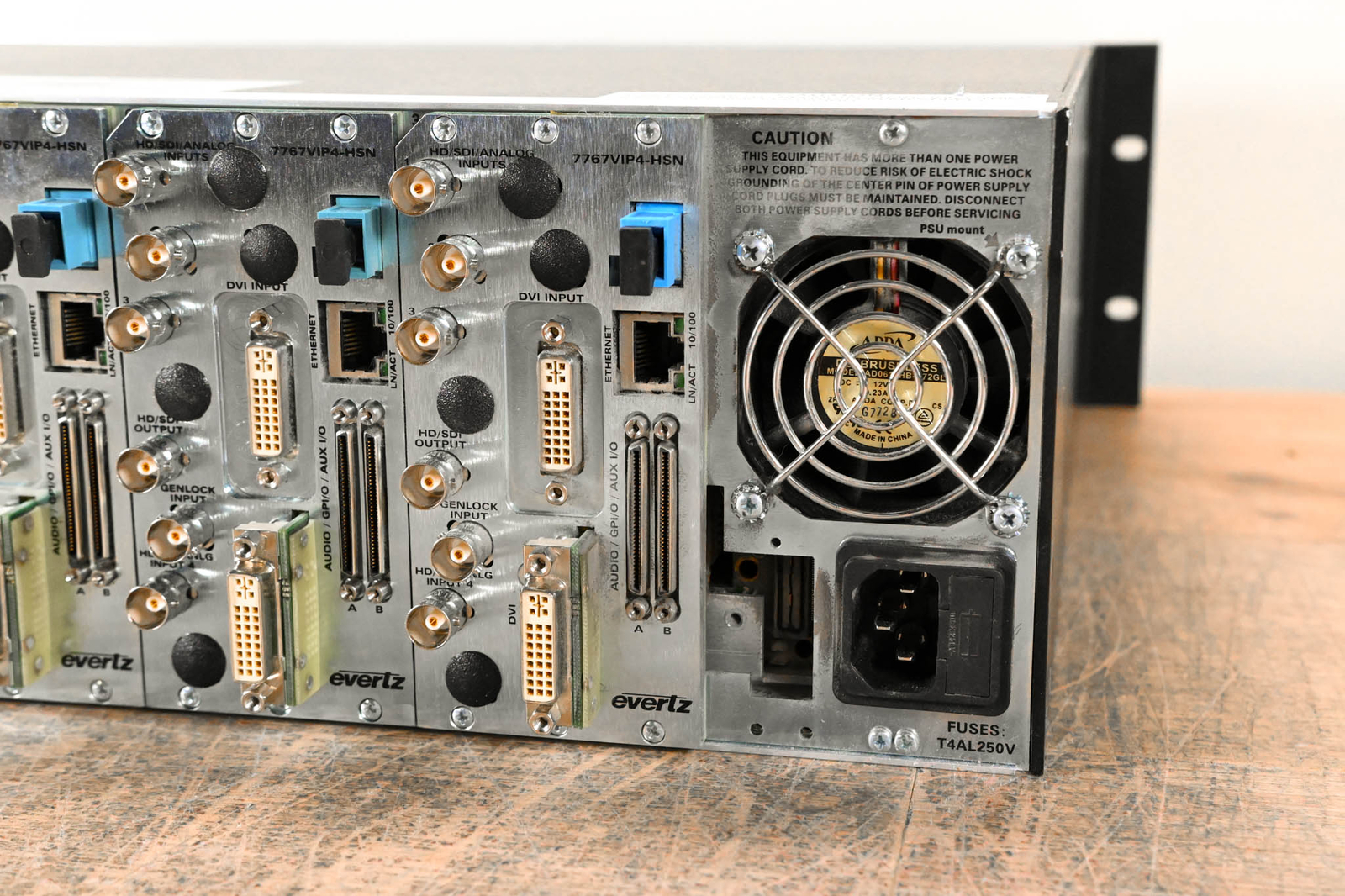Evertz 7700FR-C Multiframe Chassis with Cards CG00422
