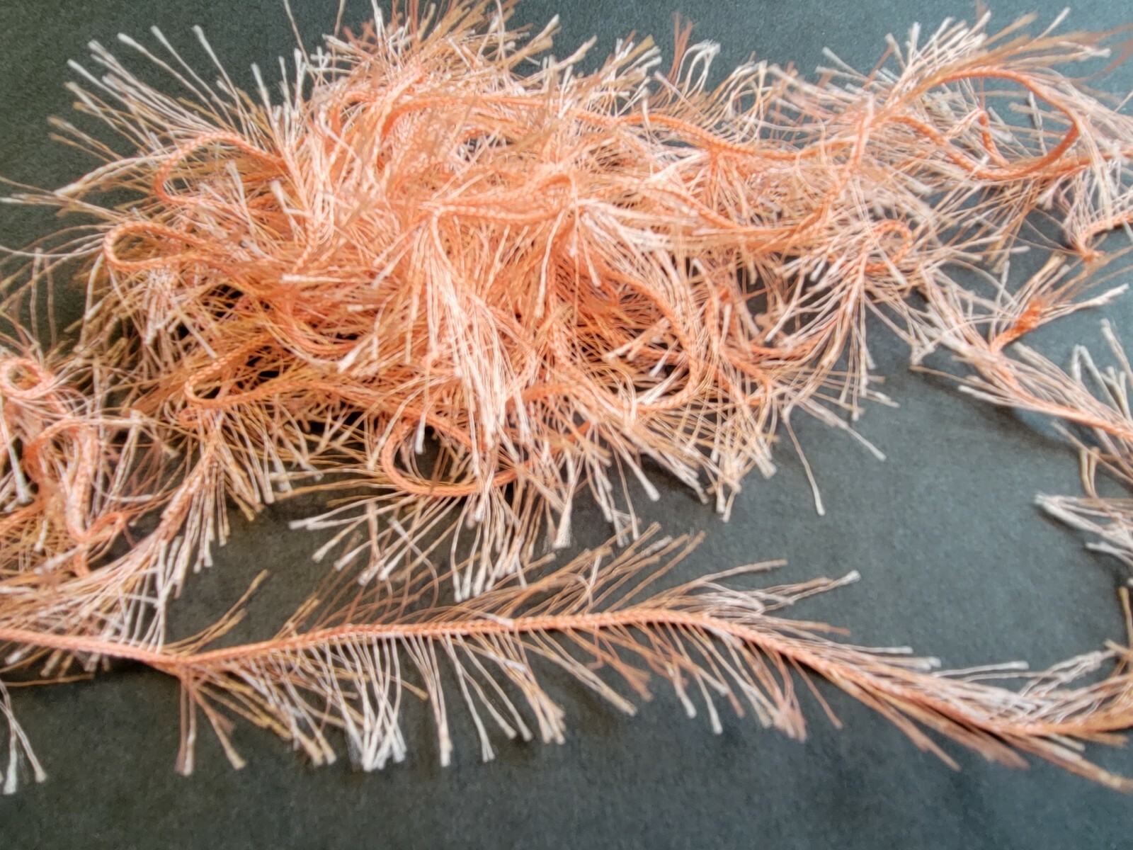 4  Yards LIGHT SALMON Crystal Ice Hackle Feather Replacement Fly Tying