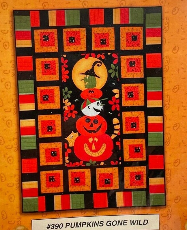 Pumpkins Gone Wild quilt pattern Pieces from My Heart Finished Size 51" x 71"