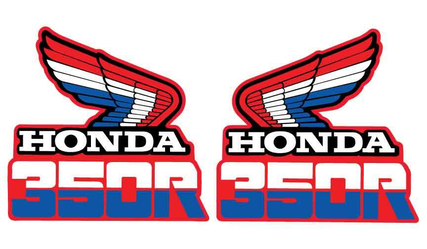 1985 HONDA XR 350 TANK DECAL SET VINTAGE MOTOCROSS AHRMA