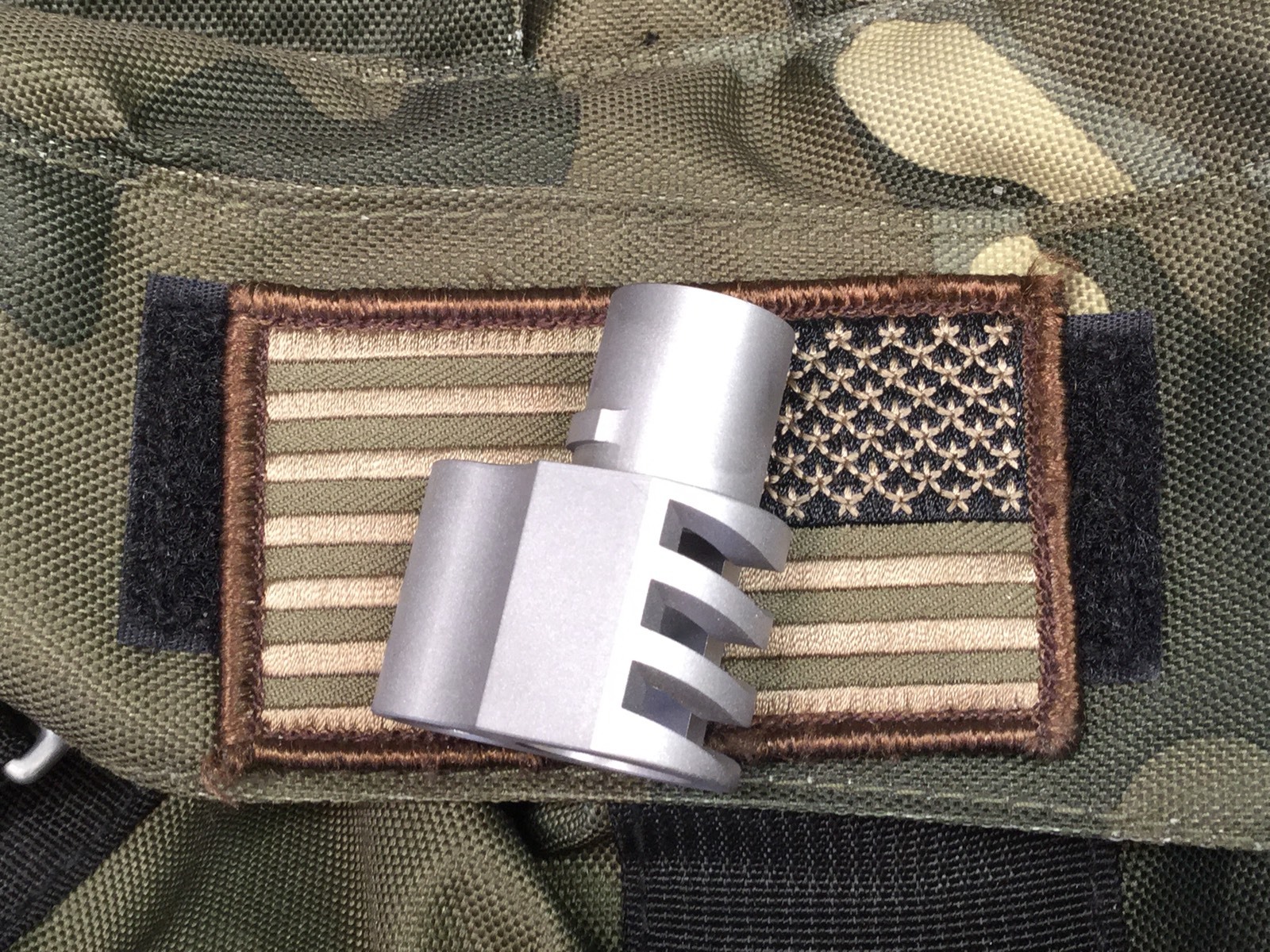 1911 .45 acp Mil-Spec muzzle brake SATIN PREDATOR compensator + FREE SPRING PLUG