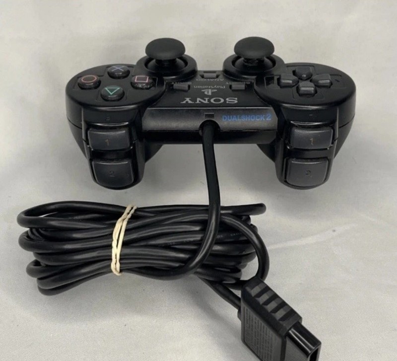 Sony PS2 BLACK Wired Controller OEM DualShock PlayStation 2 AUTHENTIC